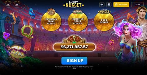 Lucky Nugget Casino $1 Deposit NZ ᐈ Get 25 Free Spins + 100 FS.